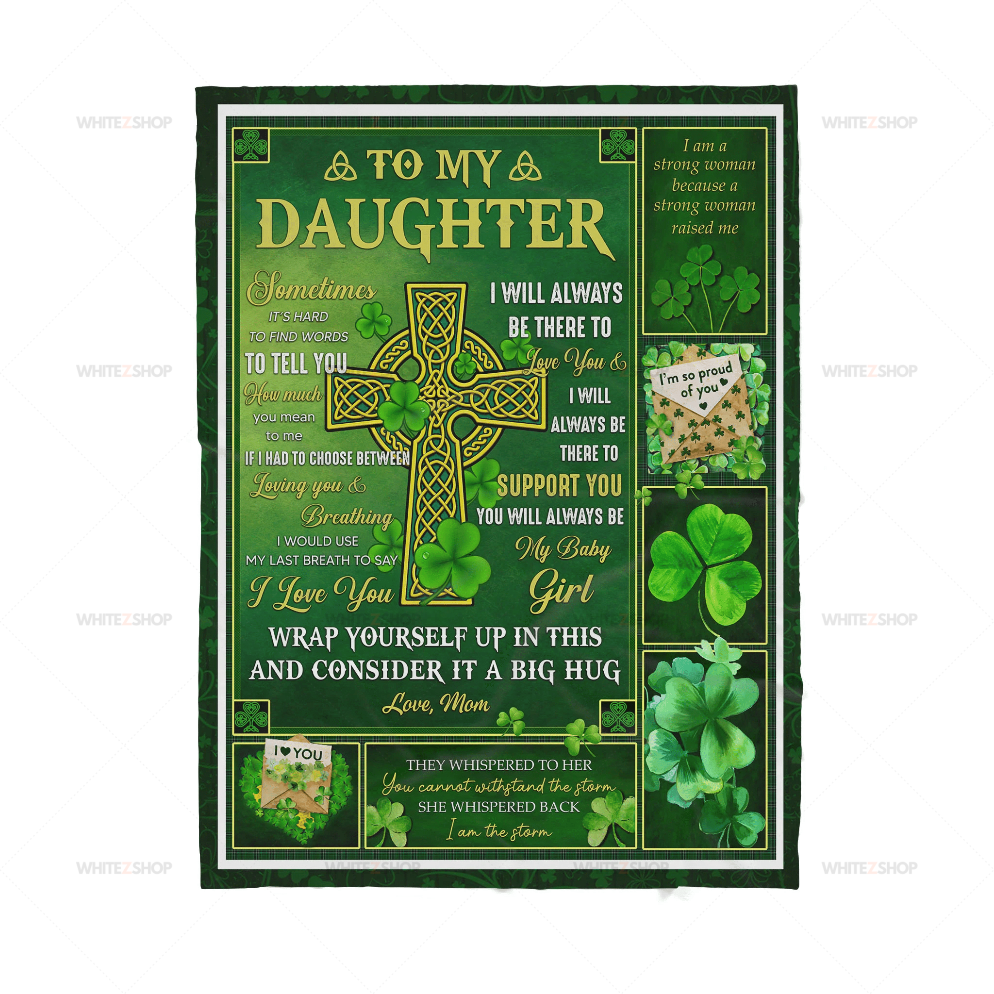 Patrick’S Day Blanket – Mom To Daughter Sometimes It’S Hard To Find Word To Tell You – Sherpa Blanket