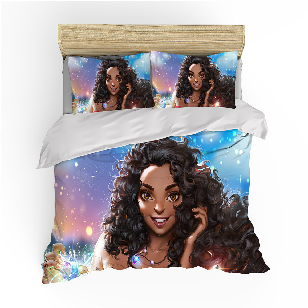 3D Print Bedding Sets Cartoon African Duvet Cover With Pillowcase Sets For Birthday