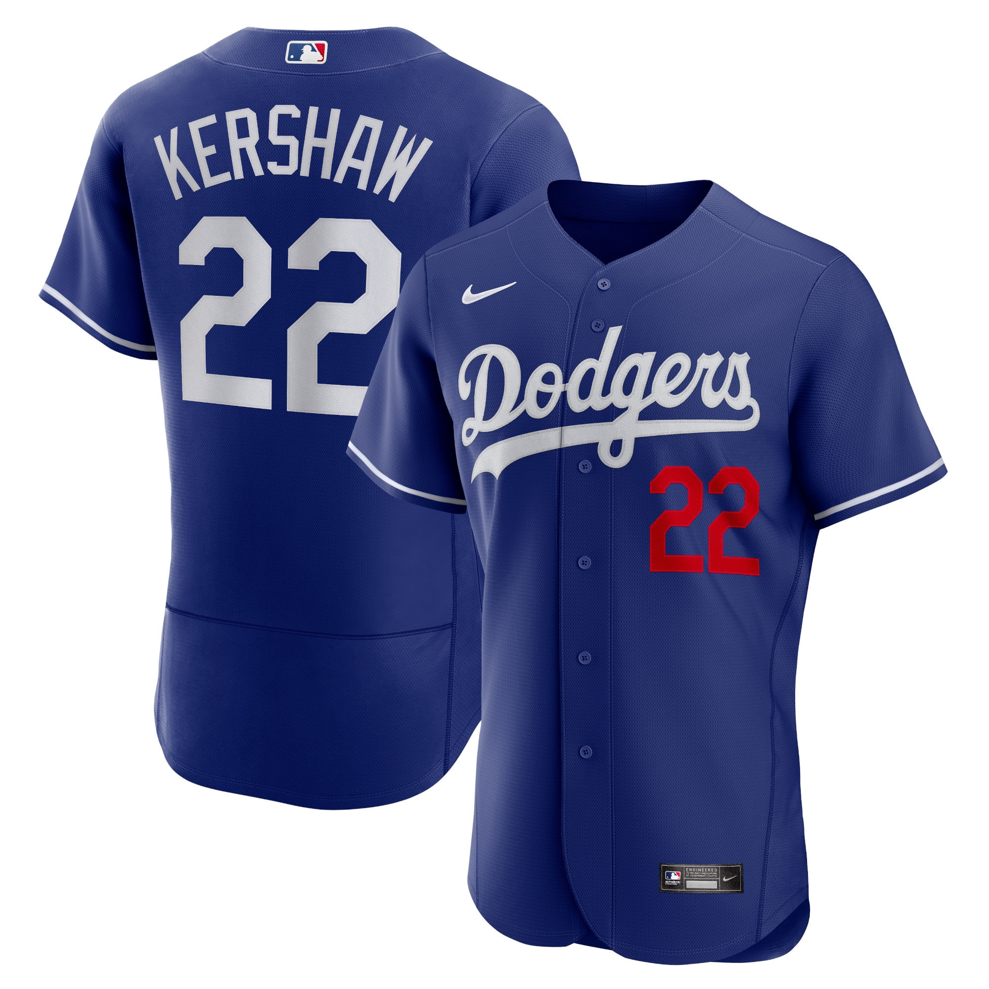 Clayton Kershaw Los Angeles Dodgers Alternate Authentic Player Jersey Royal MLB