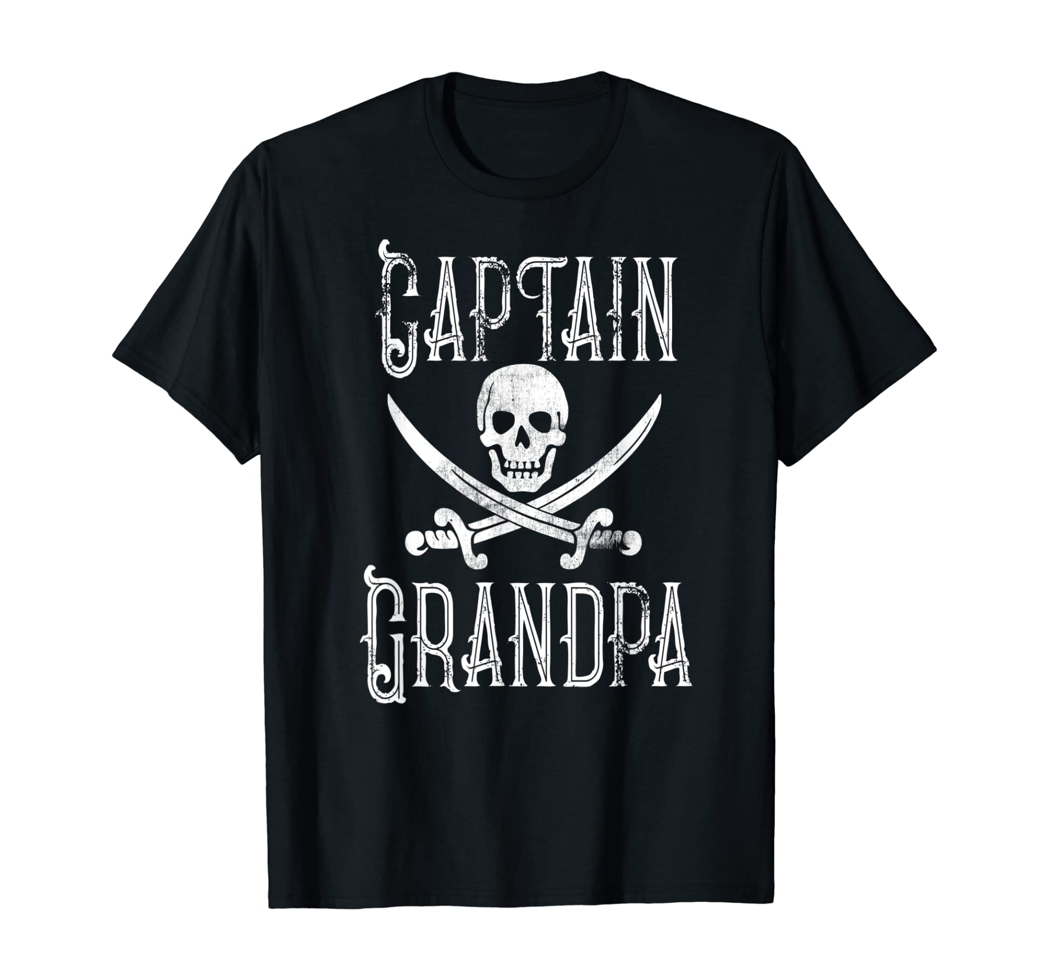 Mens Personalized Boating Gift Captain Grandpa T-Shirt