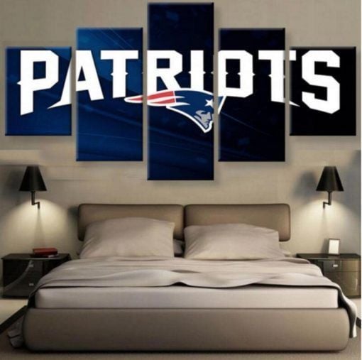 New England Patriots 6 -Sport 5 Panel Canvas Art Wall Decor