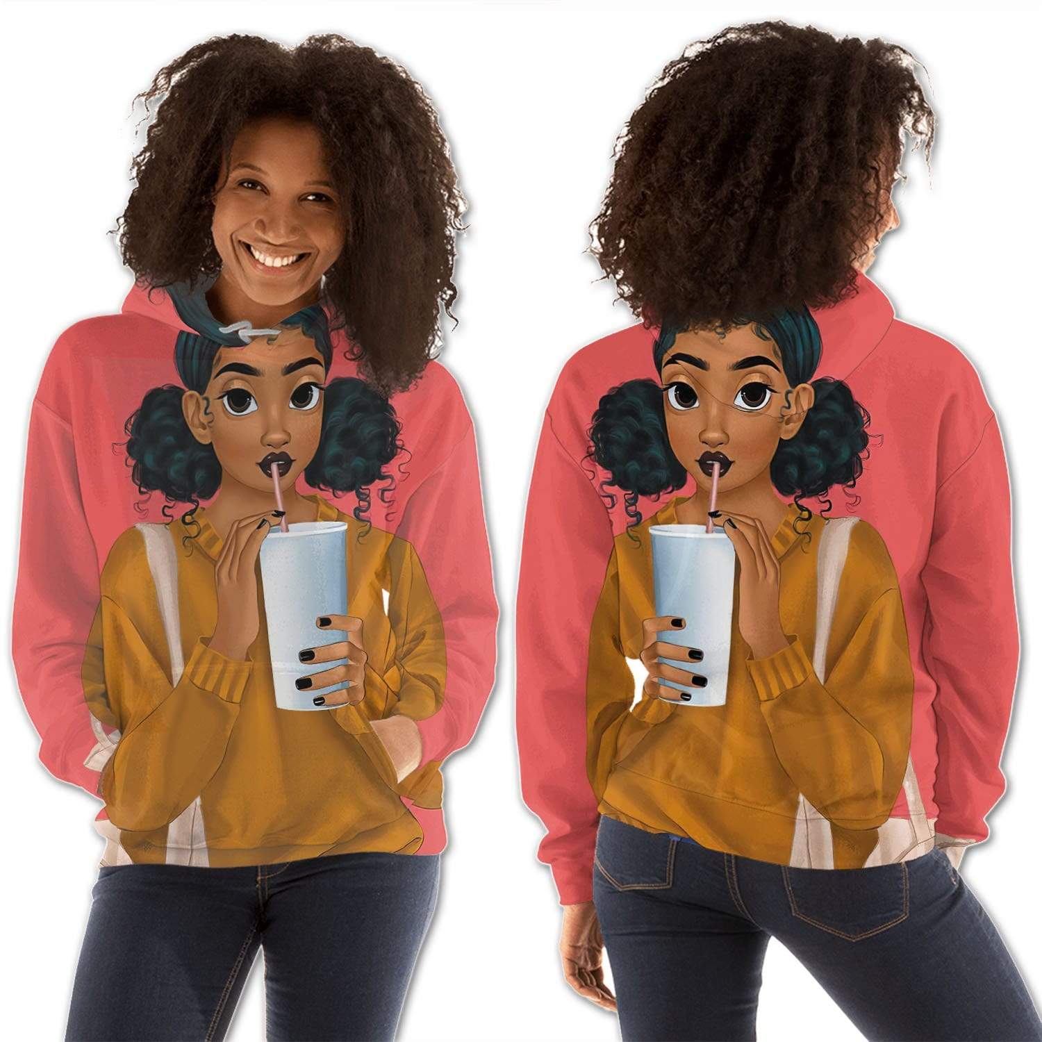 African American Hoodies Beautiful African American Female Black History Clothing