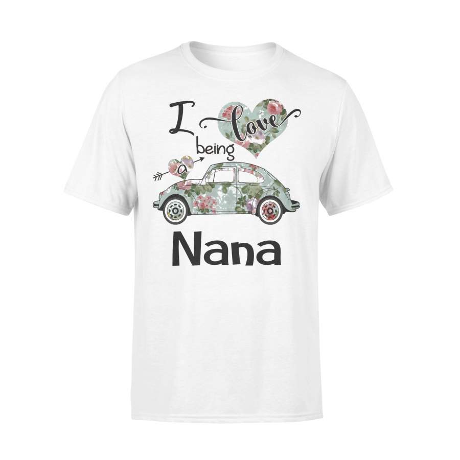 Floral I Love Being A Nana T-shirt