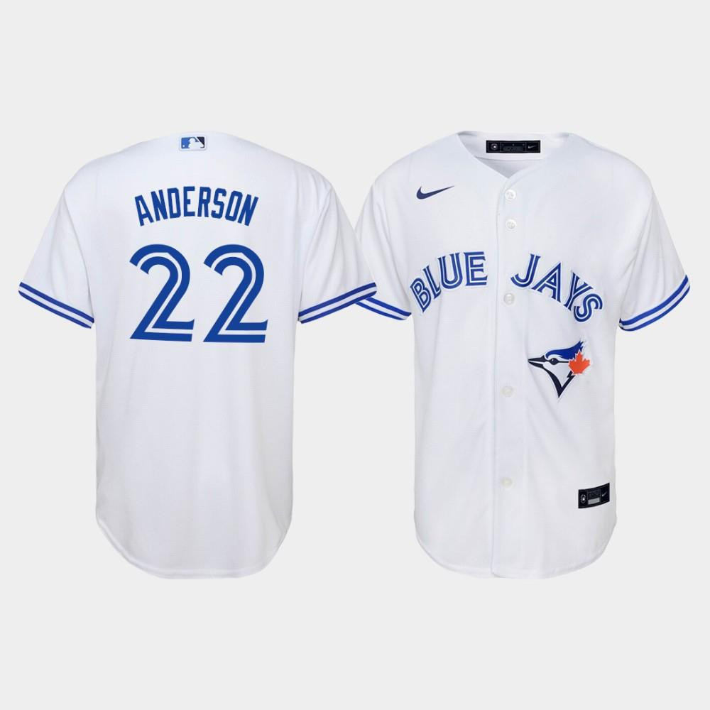 Youth Toronto Blue Jays Chase Anderson 22 White Home Jersey