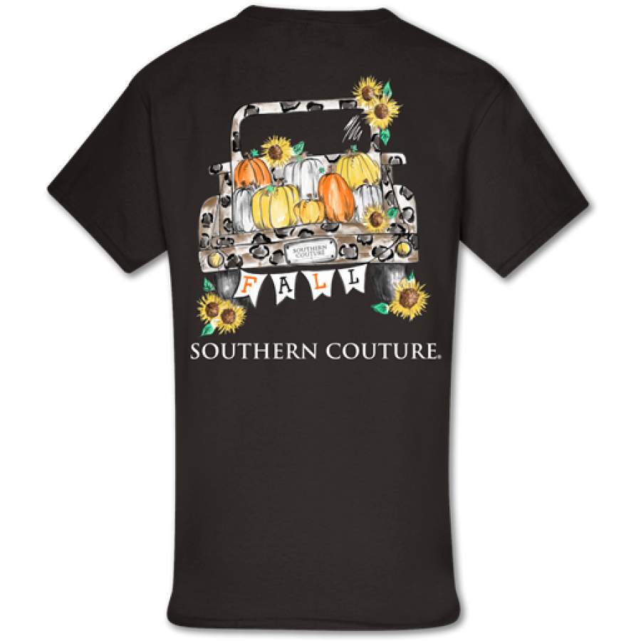 Southern Couture Classic Fall Leopard Truck T-Shirt