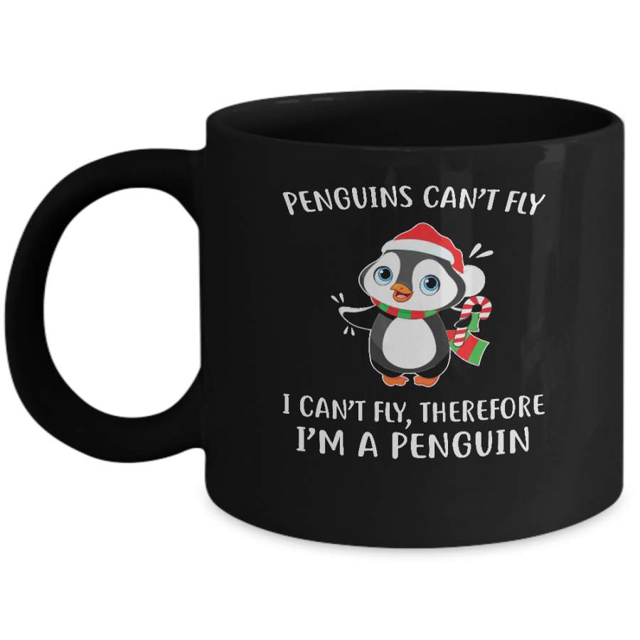 Funny Penguin I Can’t Fly Christmas Gift Mug