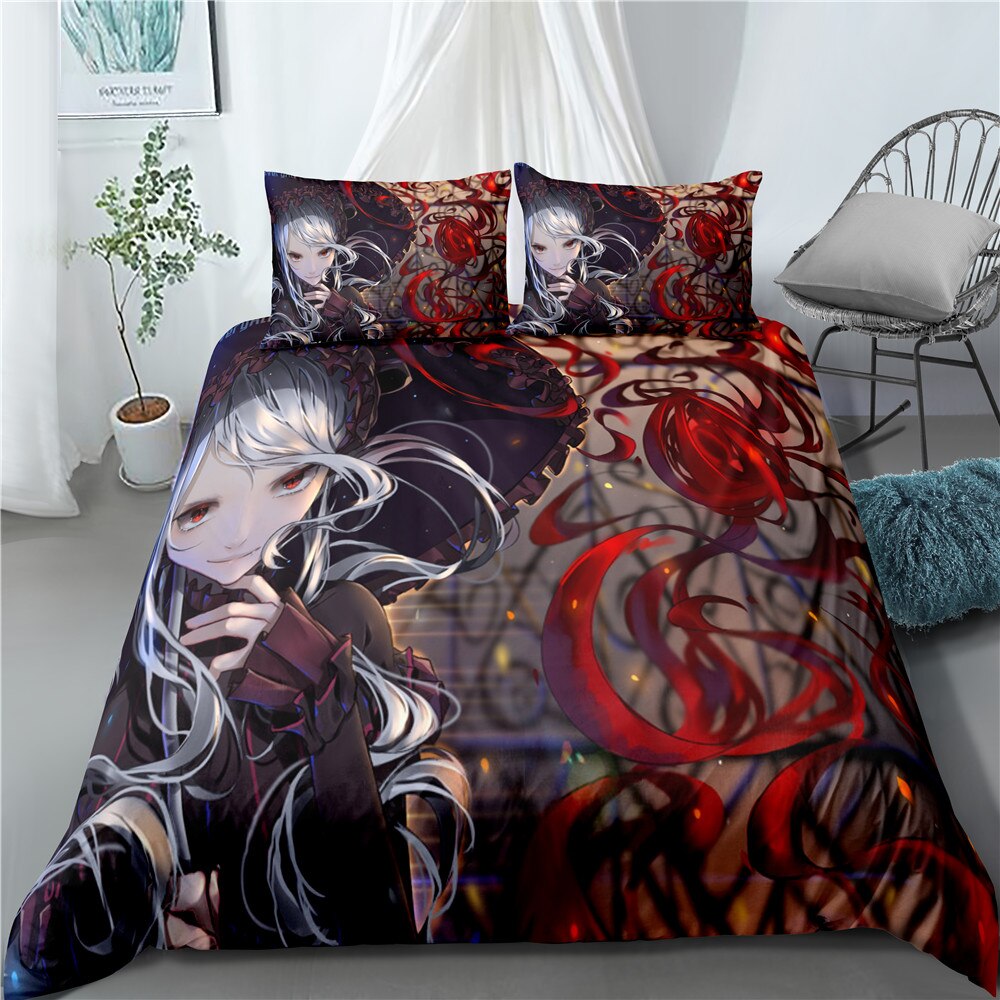 Anime Overlord Home Textile Pillow Case 3D Bed Linen Duvet Covers Kids Bedding Sets Bed Set Home Decor Bedding 02