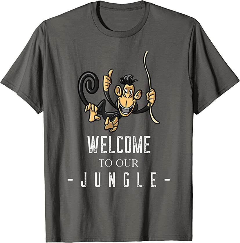 Welcome To Our Jungle Funny Zoo Safari Animal Birthday Tee T-Shirt