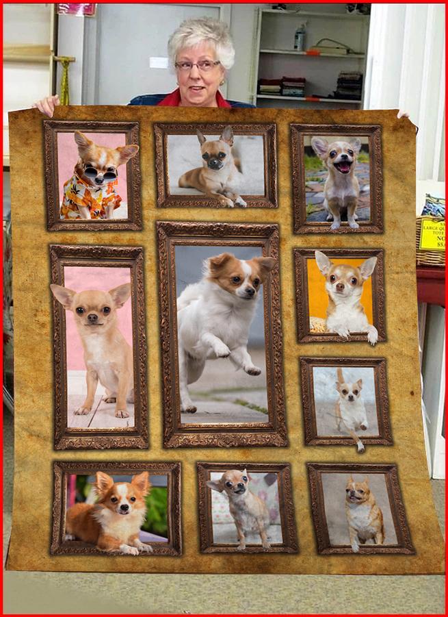 Cute Chihuahua Puppy Throw Fleece Blanket Gift Idea 3Dth173