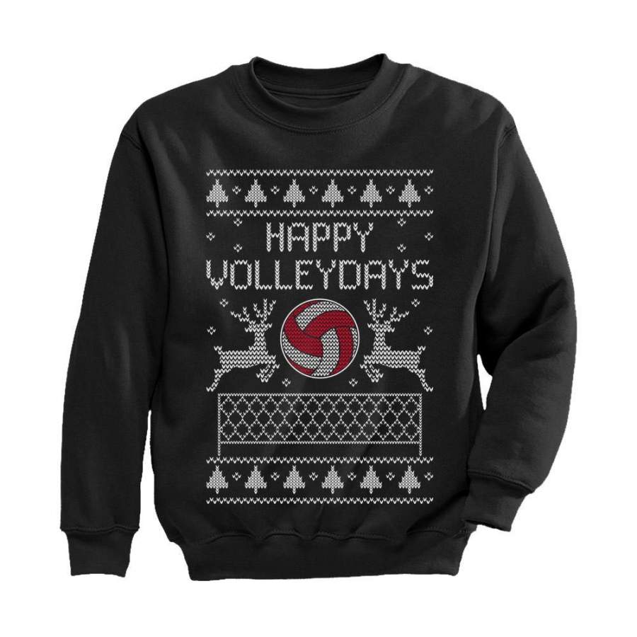 Ugly Christmas Volleyball – Fans / Player Holiday Youth Kids Sweatshirt