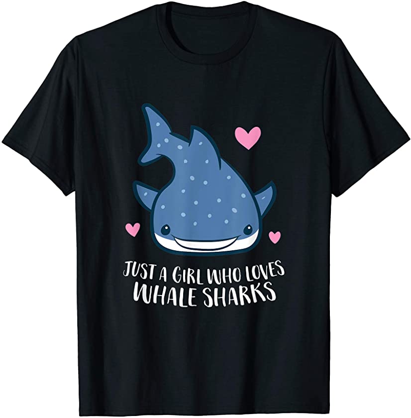 Just a Girl Who Loves Whale Sharks Cute Whale Shark T-Shirt