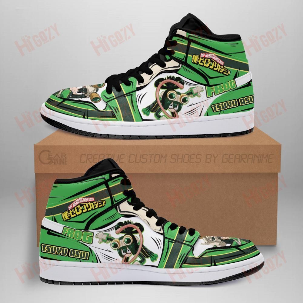 Bhna Tsuyu Asui Sneakers Custom Anime My Hero Academia Shoes