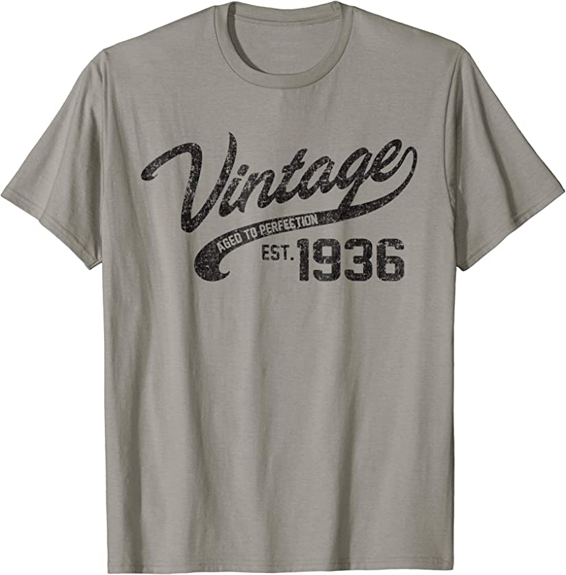 Vintage Made In 1936 T-Shirt 82nd Birthday Gift