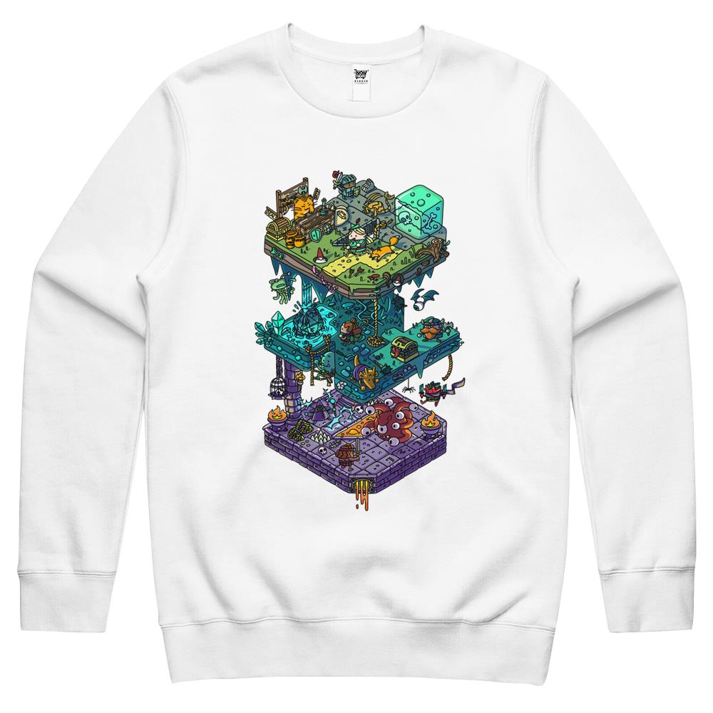 Dungeons And Isometric Dragons Crewneck Sweatshirt