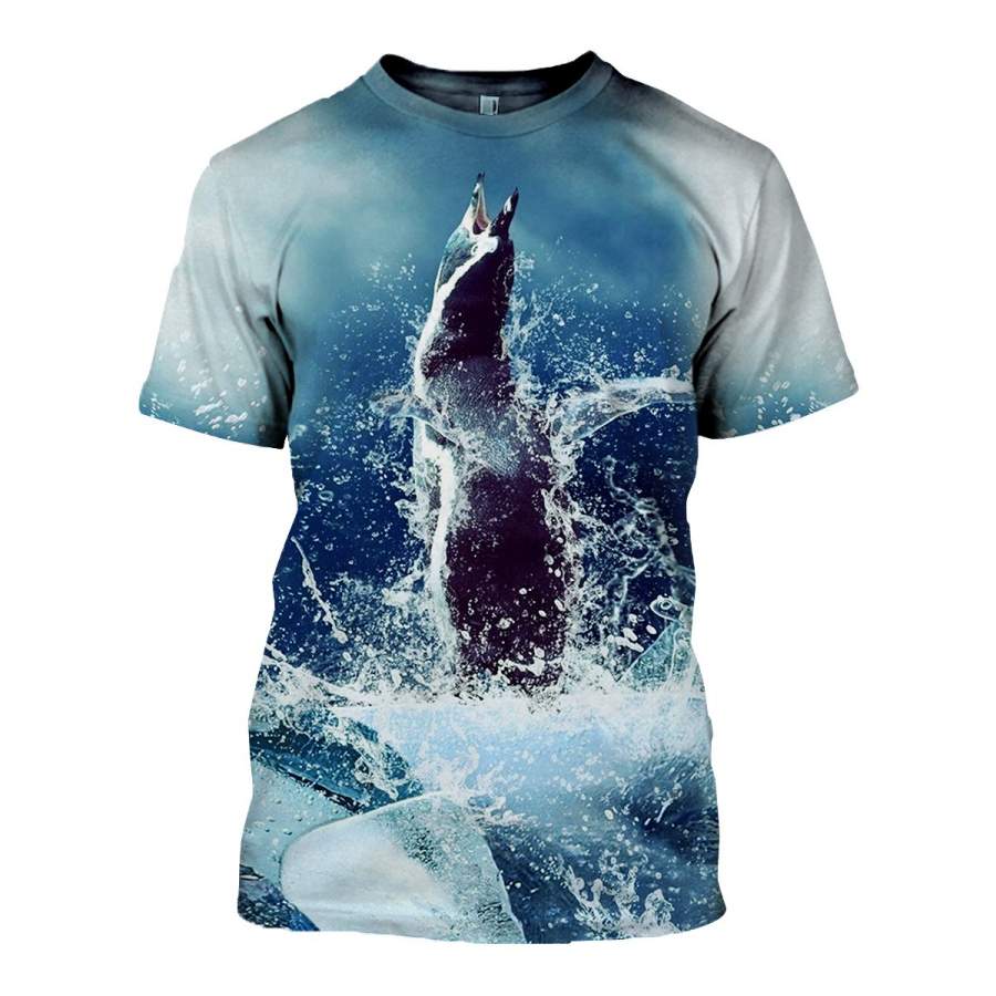 3D All Over Printed Penguin T Shirt Hoodie 151208