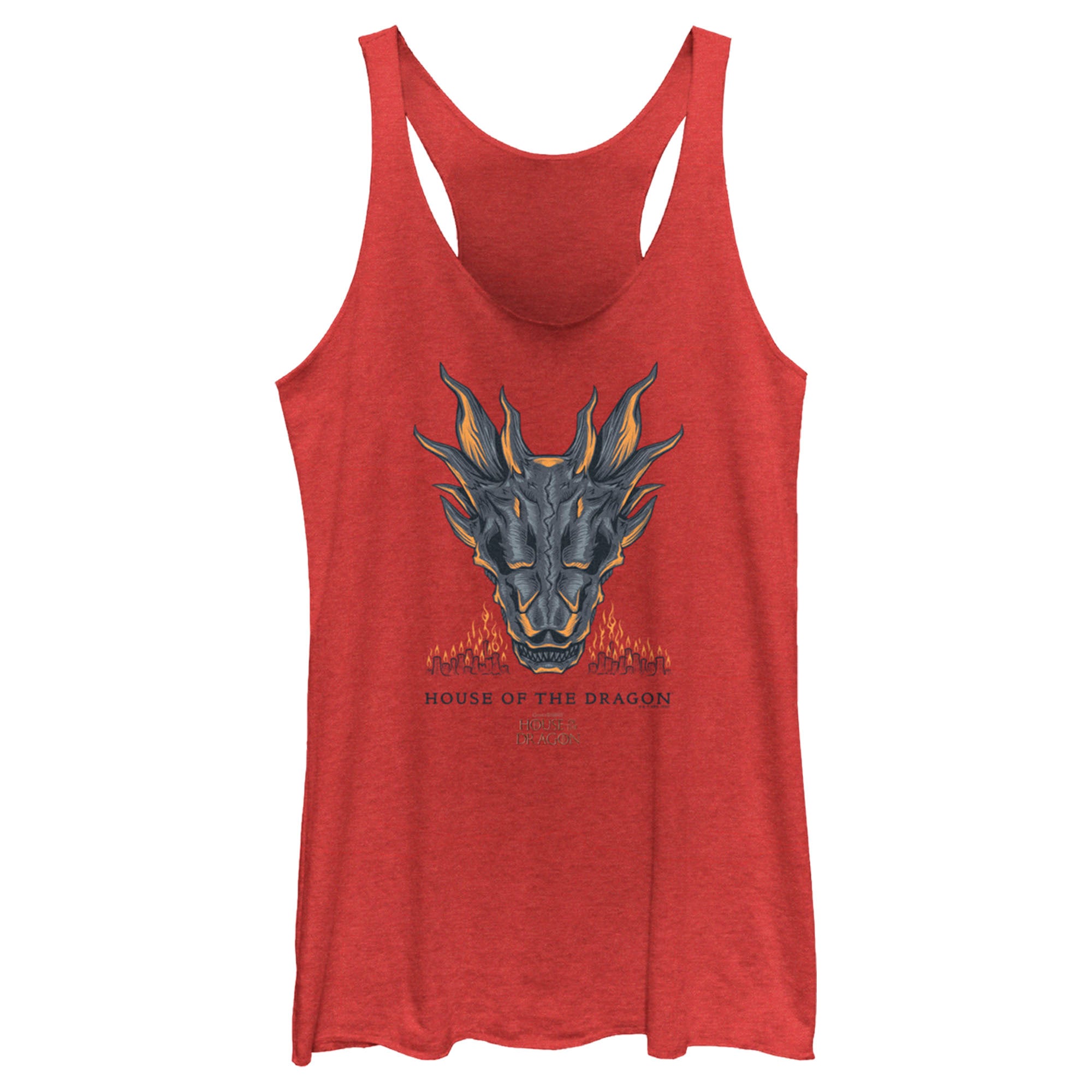 Women’S Game Of Thrones: House Of The Dragon Skull Of The Dragon Flames Racerback Tank Top