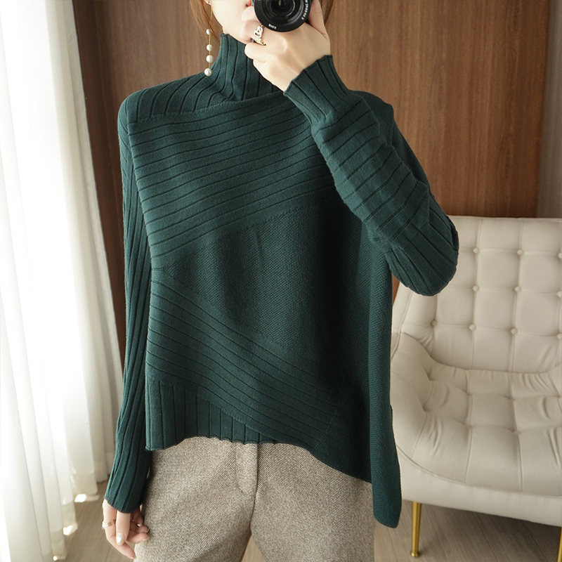 2022 Autumn Winter Women Sweater Turtleneck Cashmere Sweater Women Knitted Pullover Fashion Keep Warm Loose Tops alx