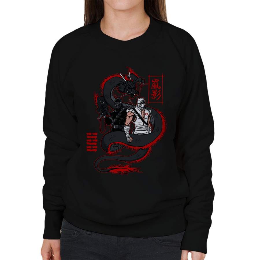 Arashikage Clan Storm Shadow Snake Eyes GI Dragon Joe Women’s Sweatshirt