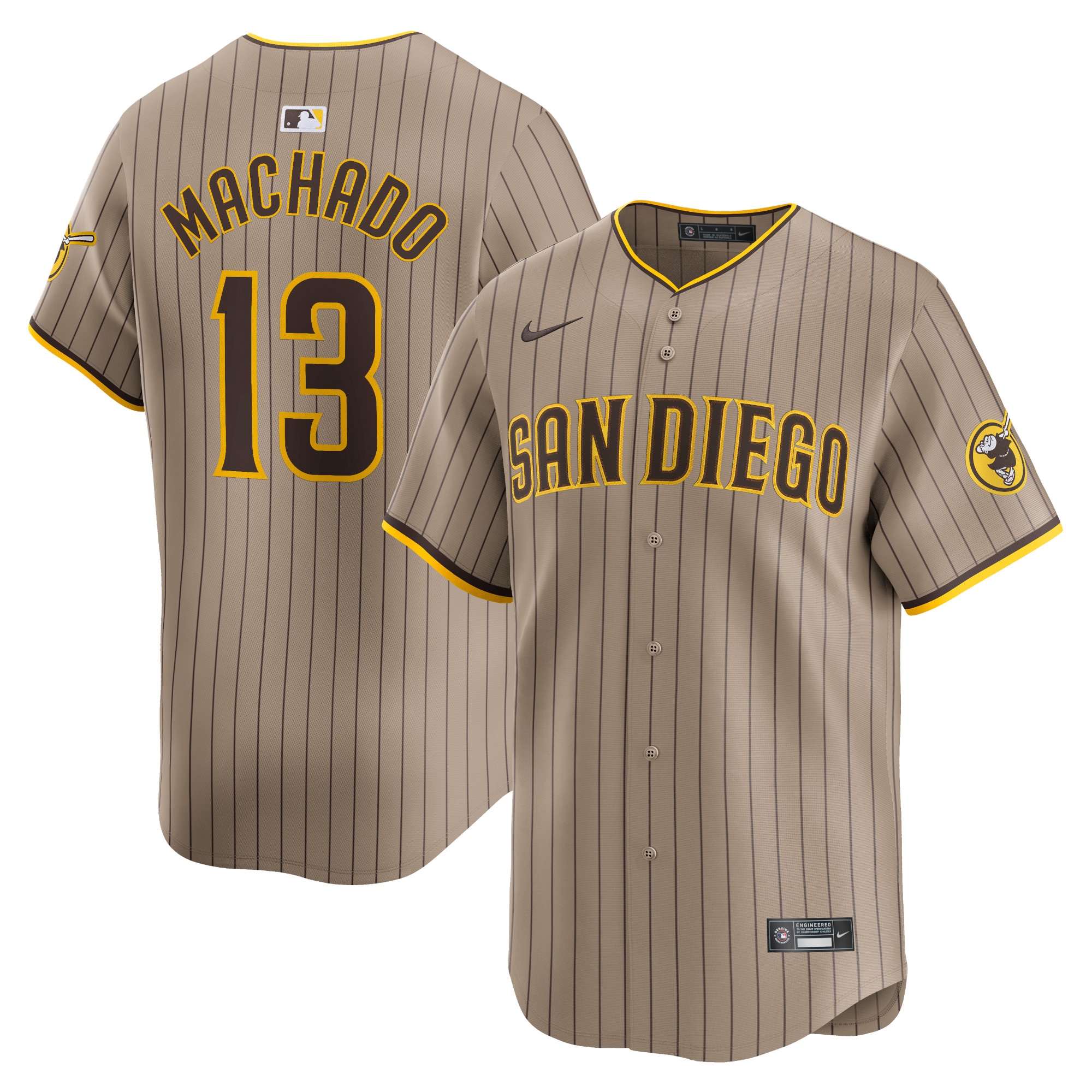 Manny Machado San Diego Padres Alternate Limited Player Jersey  Tan