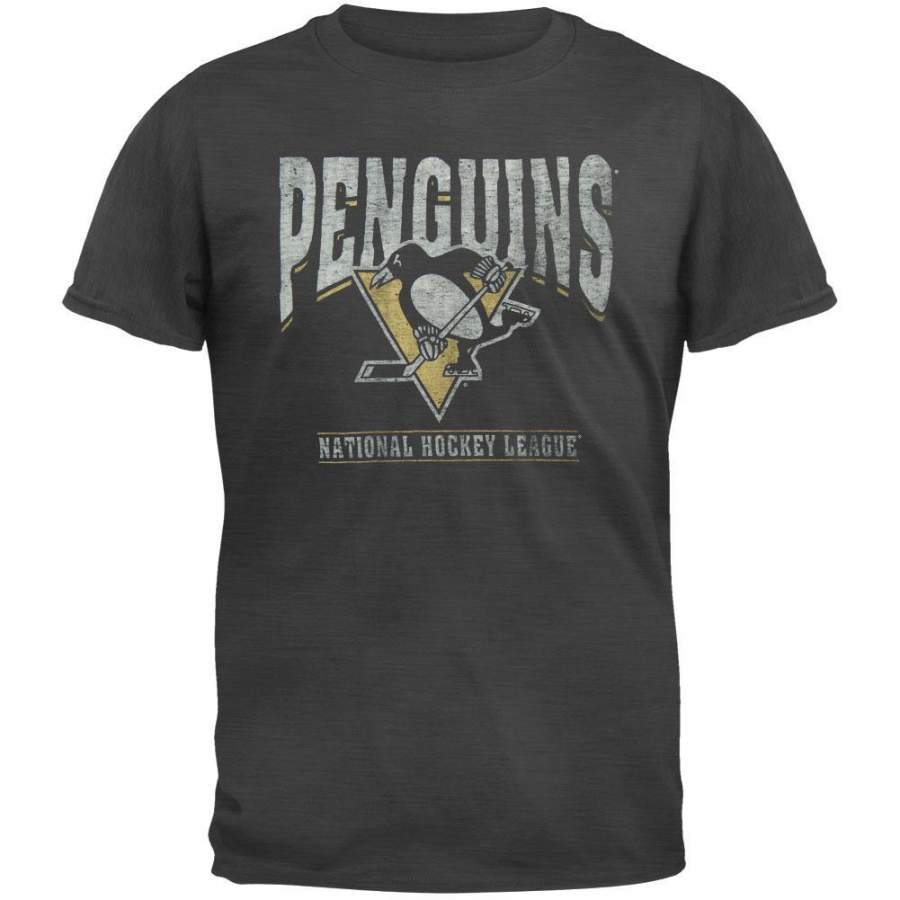 Pittsburgh Penguins – Logo Scrum Premium Grey T-Shirt