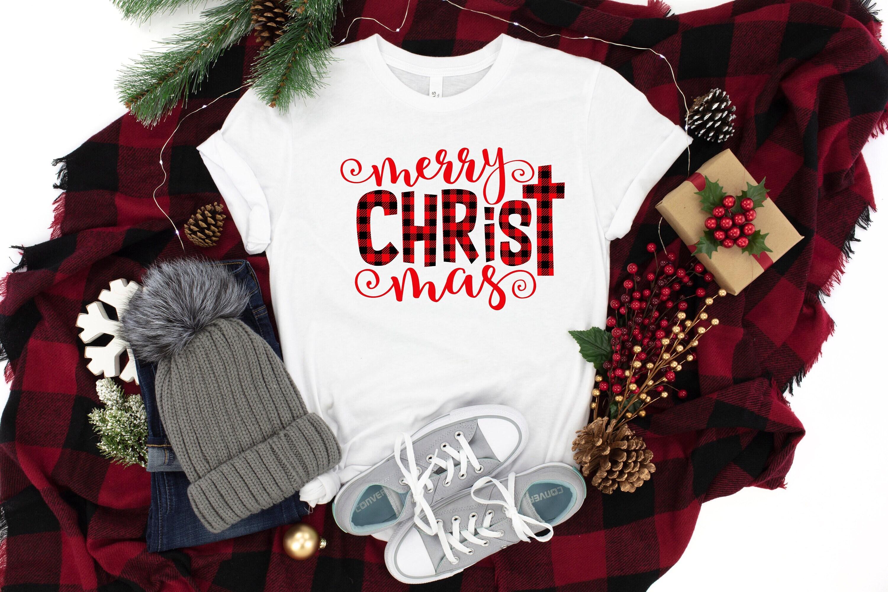 Merry Christmas Shirt, Christmas Buffalo Plaid Shirt, Christmas Shirt, Christmas Family Shirt, Christ Shirt, Christian Shirt, Christmas Gift