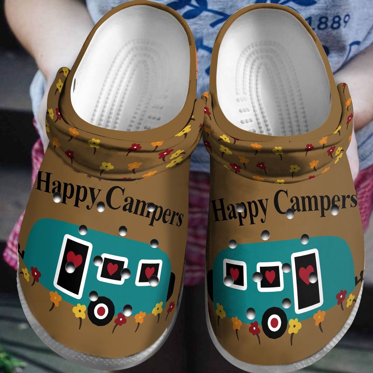 Camping Personalized Clog, Custom Name, Text, Color, Number Fashion Style For Women, Men, Kid, Print 3D My Happy Camper