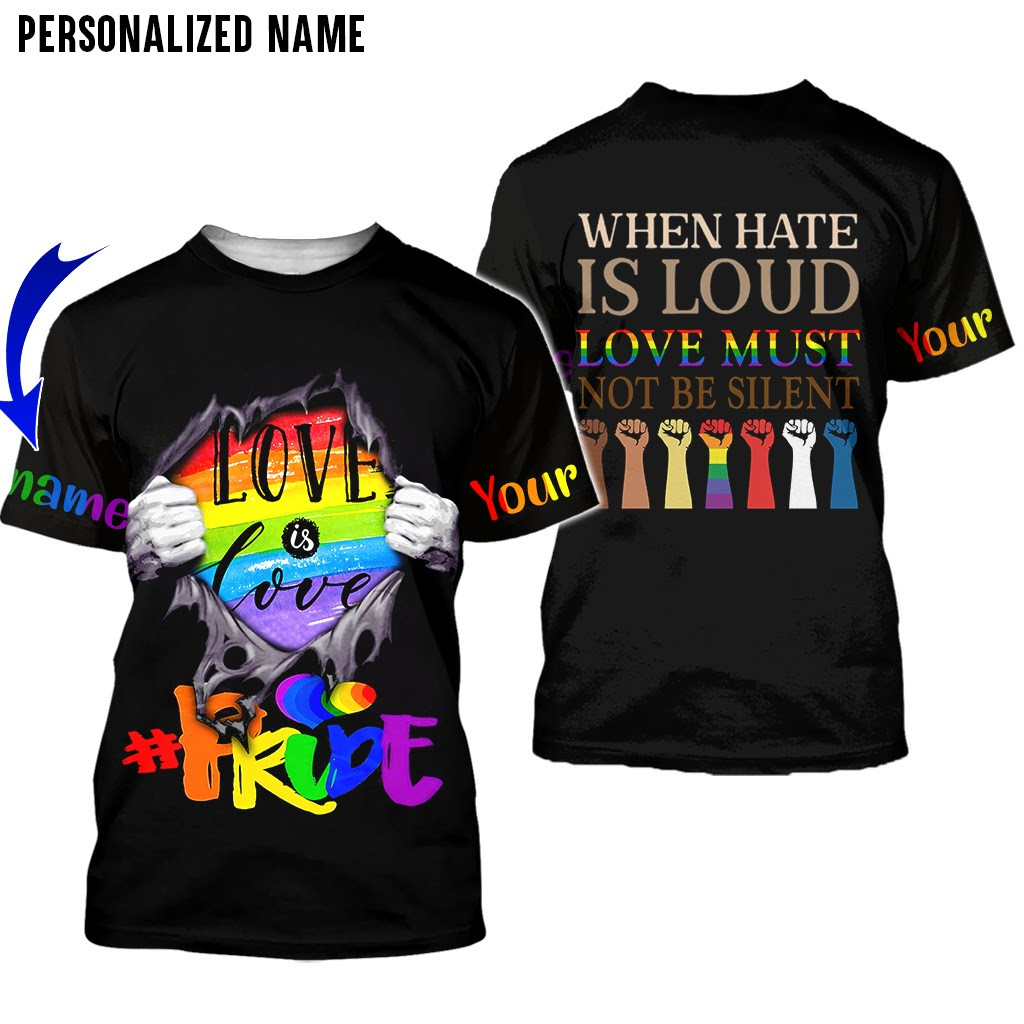 Custom Name 3D T Shirt For Pride Month History, Gift To Lesbian, Gay Pride Birthday Gift