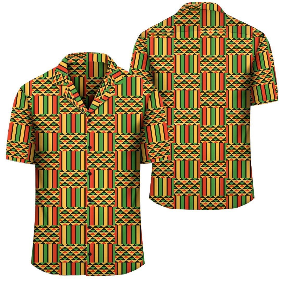 Africa Hawaiian Shirt – Kente Hawaiian Shirt Fabric Kwanzaa