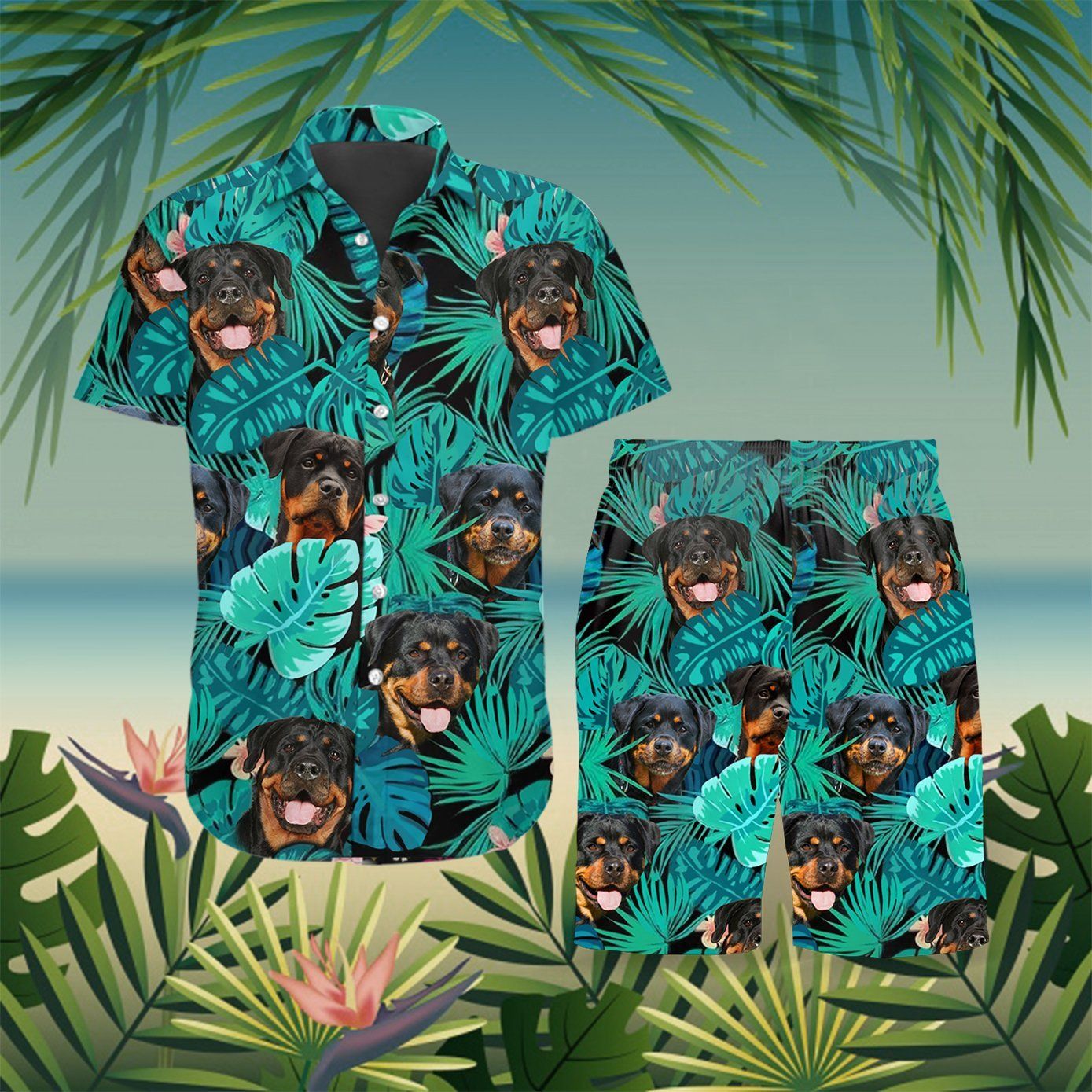 Rottweiler Dog Hawaii Shirt Gift For Summer Ha86879