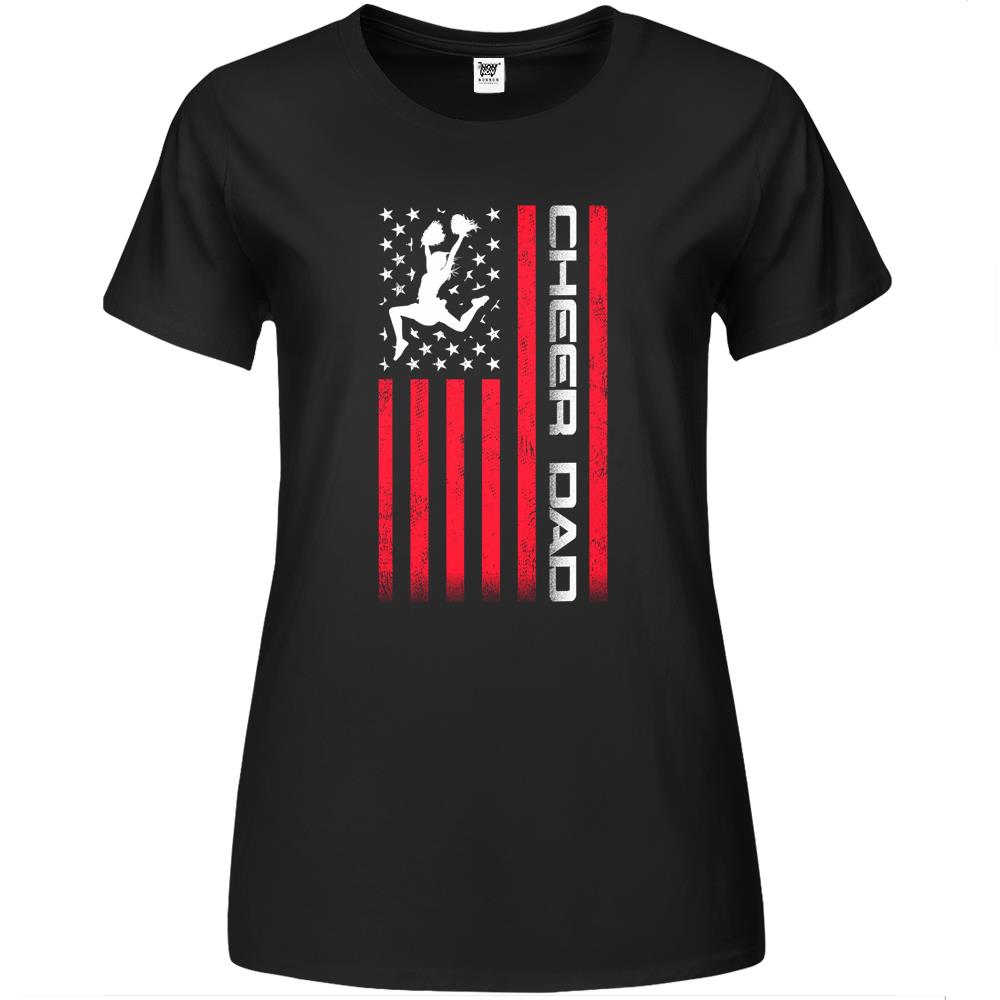 Mens 4Th Of July Us Flag Cheer Dad Gift Premium Womens Tshirts