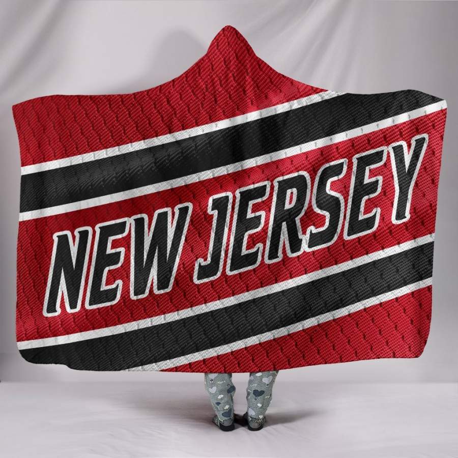 New Jersey Devils Unofficial Hockey Jersey Hoodie Blanket