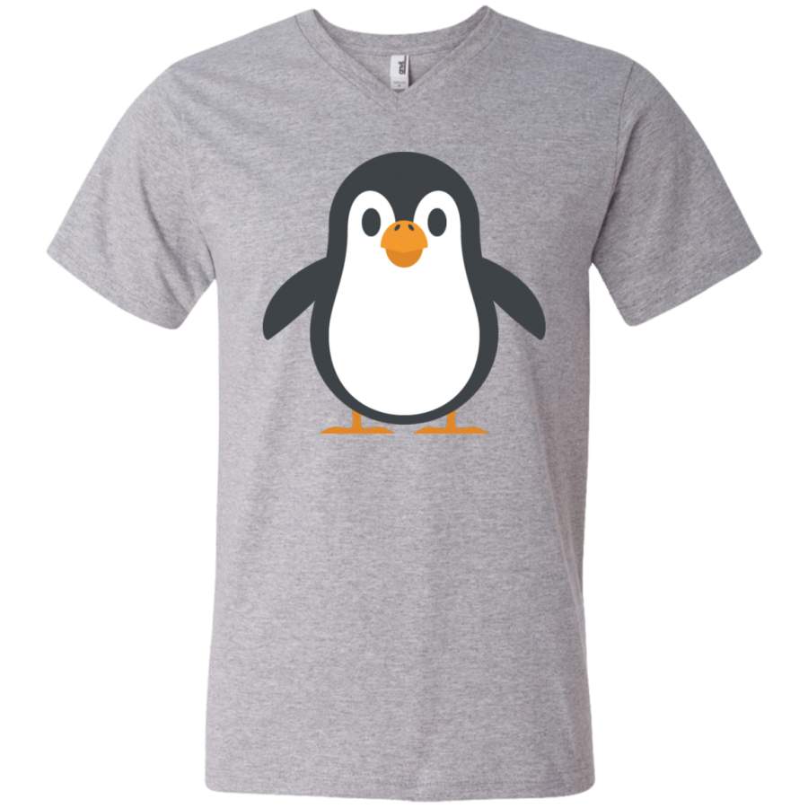 Penguin Emoji Men’s V-Neck T-Shirt