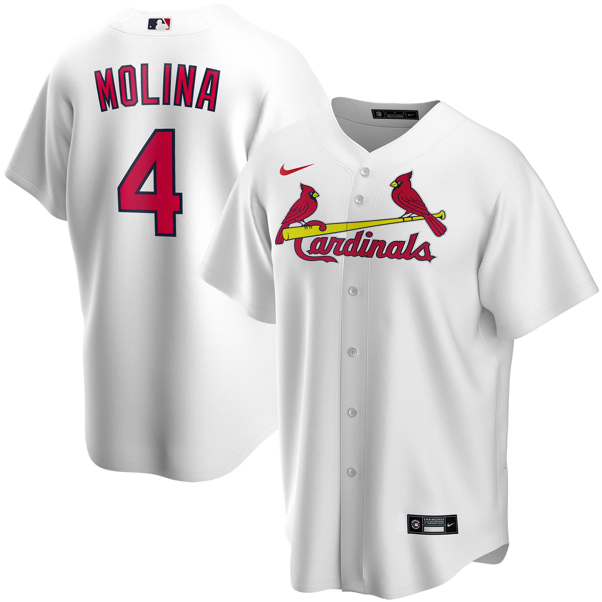 Yadier Molina St. Louis Cardinals Home Replica Player Jersey – White MLB