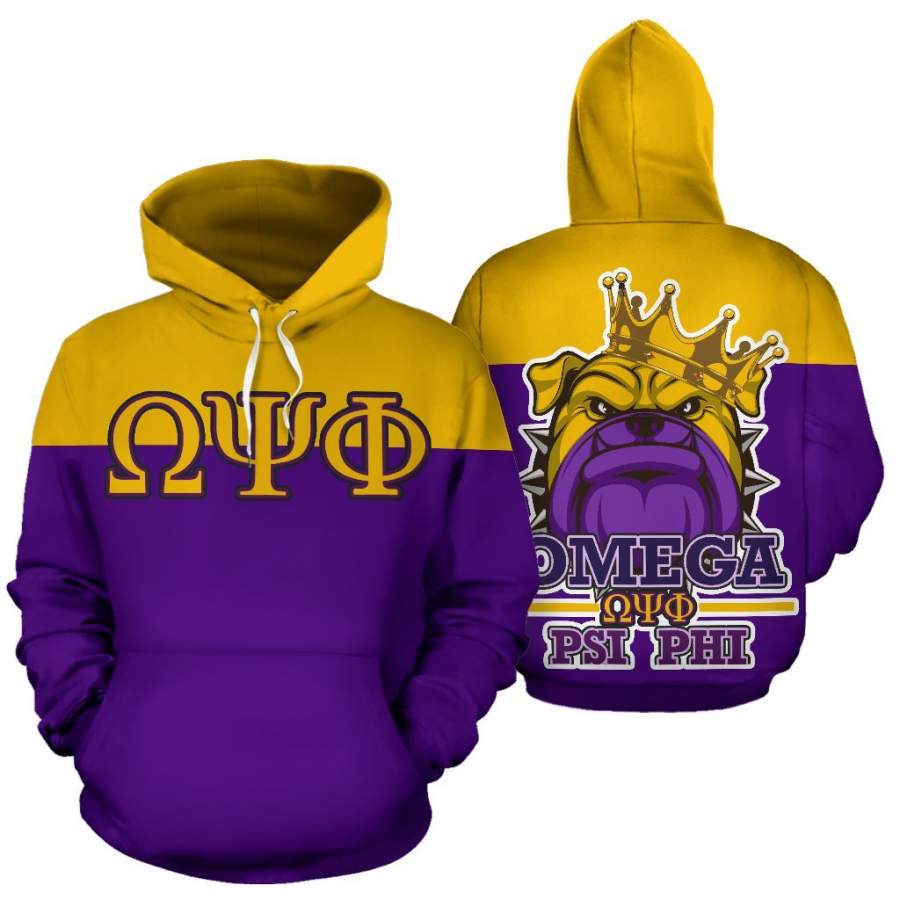 African Omega Psi Phi Hoodie – BullDog Style – BN01