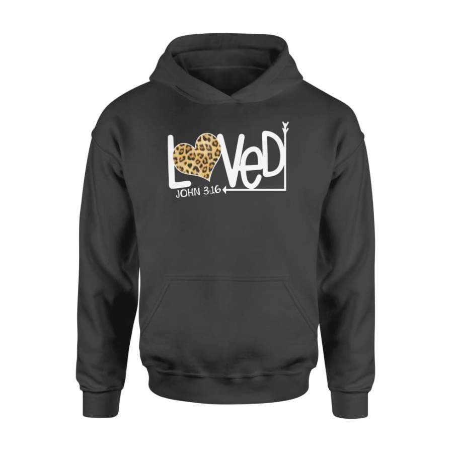 Valentine’s Day Love Heart Leopard – Standard Hoodie