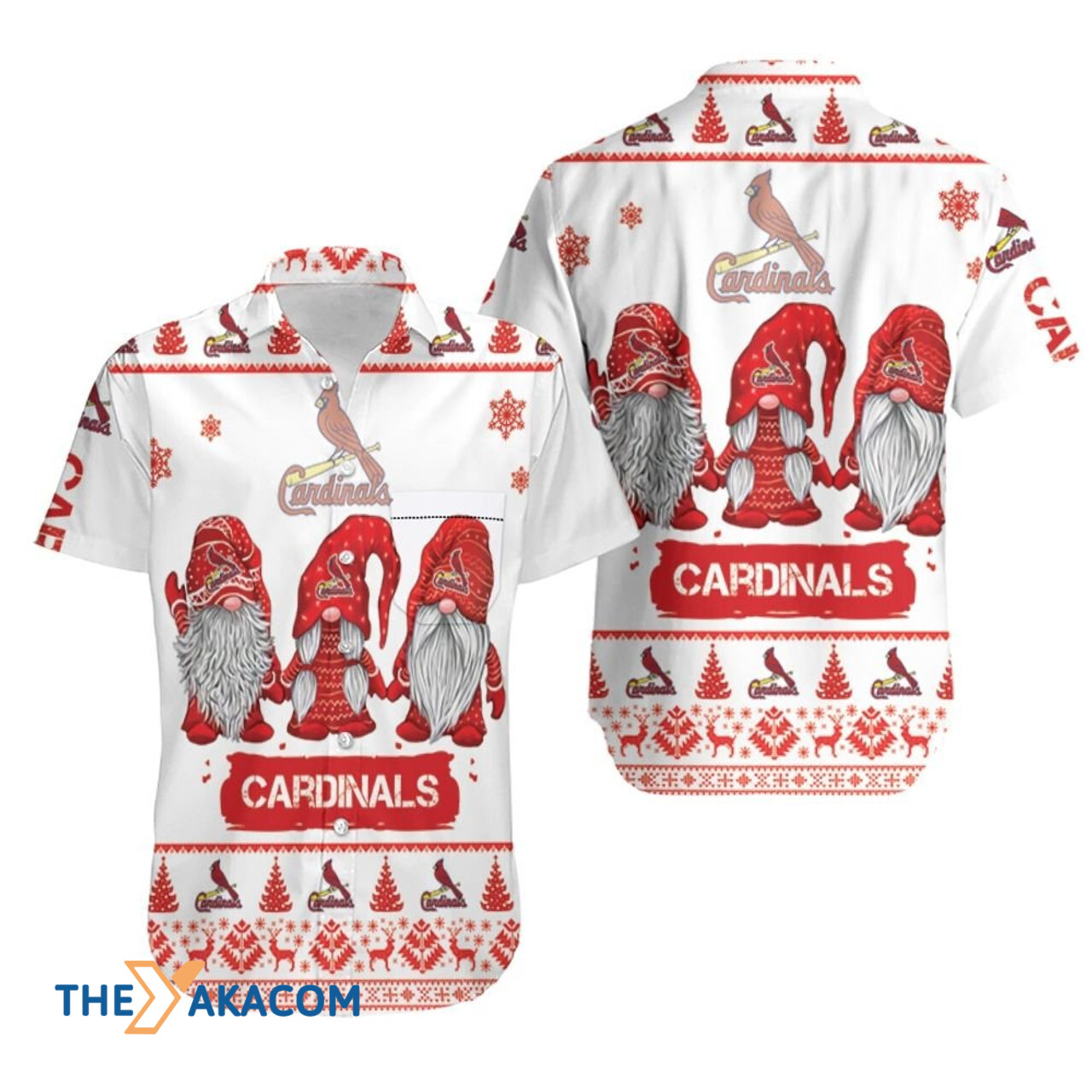 St Louis Cardinals Christmas Gnomes Gift For Fan Nfl Short Sleeve Hawaii Shirt Ha69832