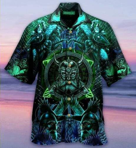 Valhalla Viking Hawaiian Shirt Pre12098