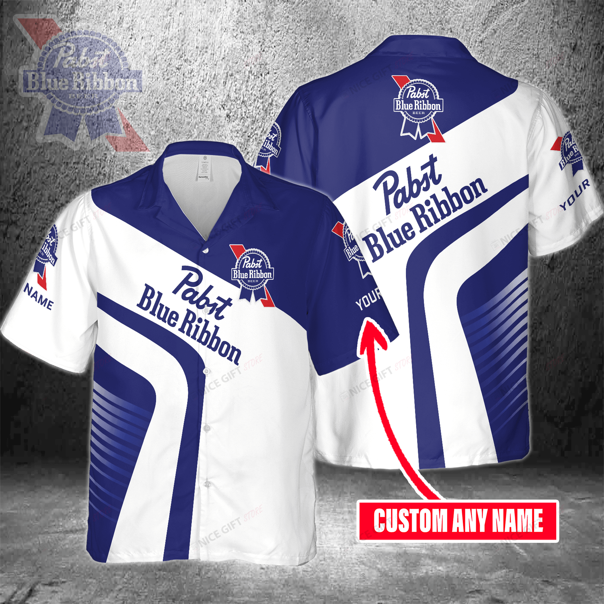 Pabst Blue Ribbon Custom Name Hawaiian Shirt 3Hs-T3O6