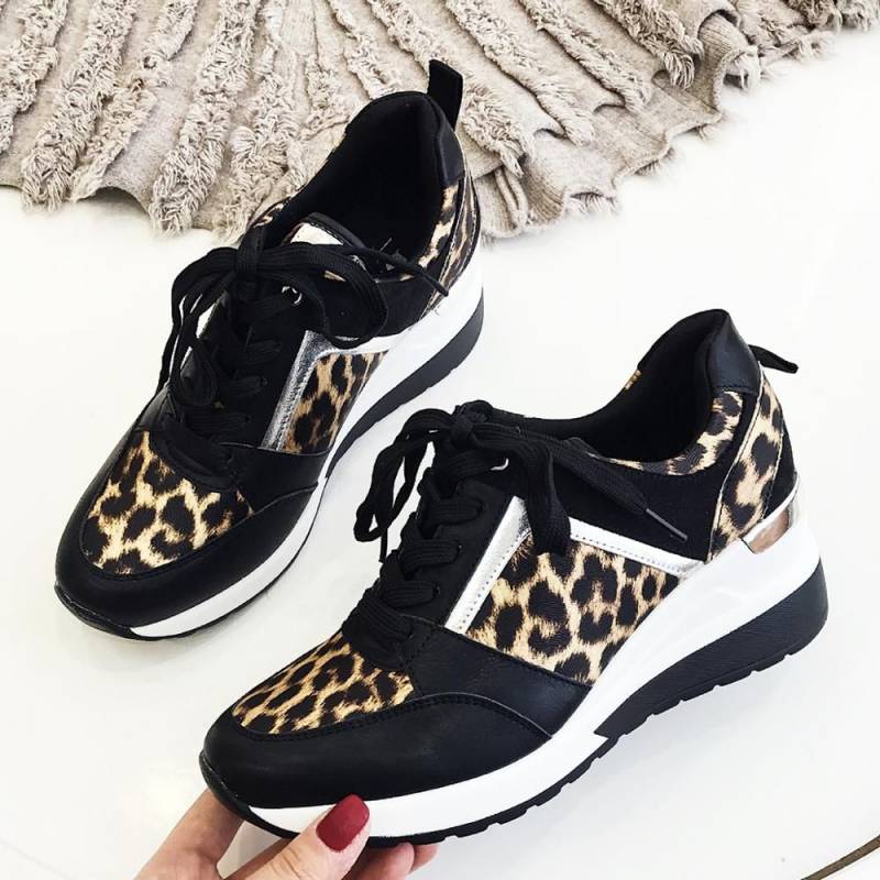 Platform Thick Sole Sports Fashion Leopard Sneakers