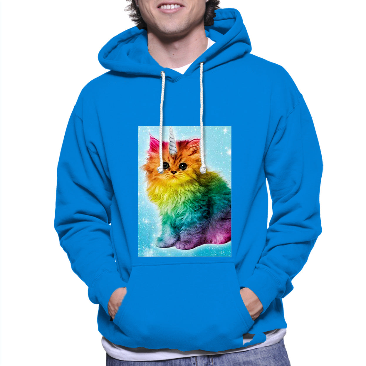 Unicorn Rainbow Cat Kitten Unisex Hoodie