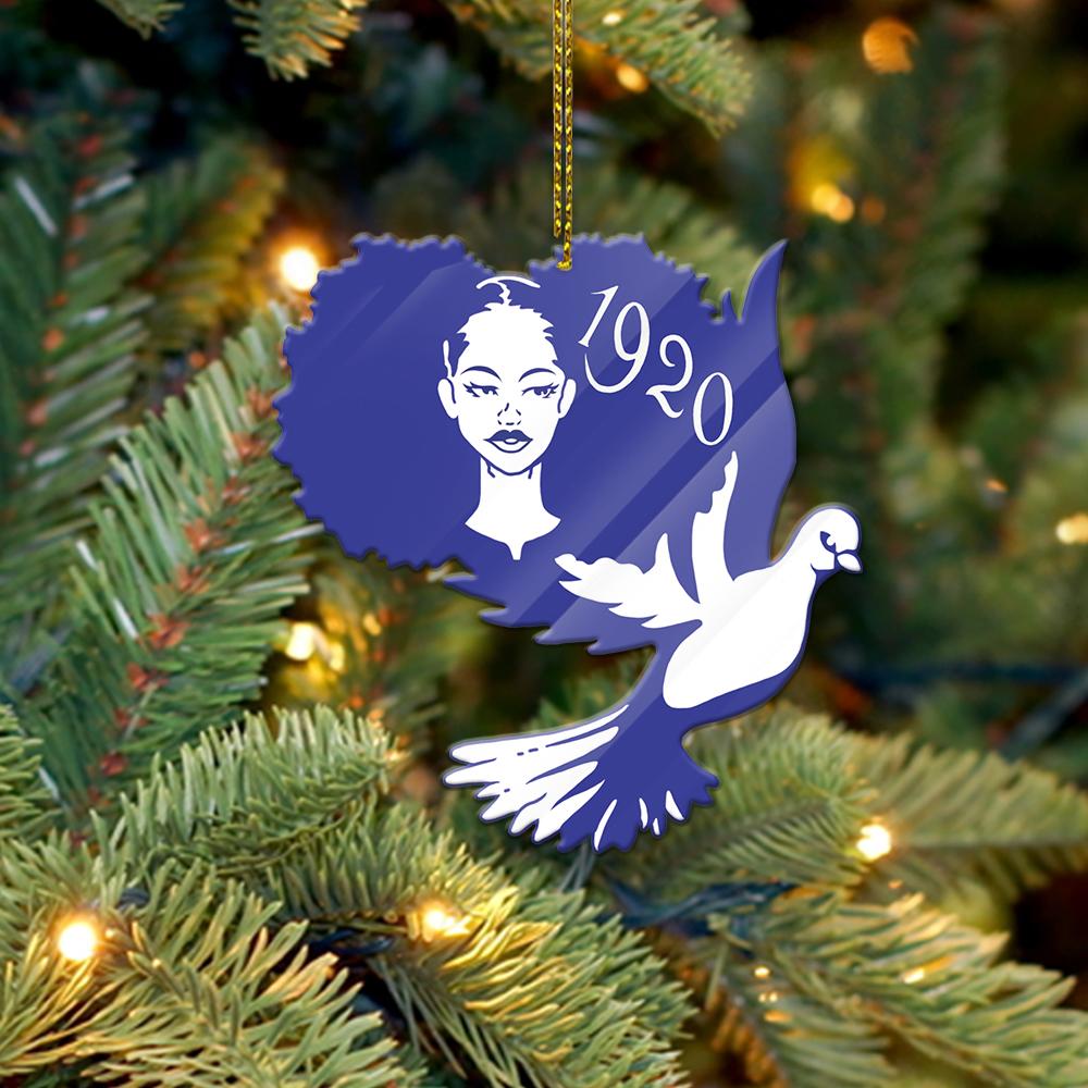 Wonderprint Ornament – 1920 Dove Zeta Phi Beta Shape Acrylic Ornament Lt10