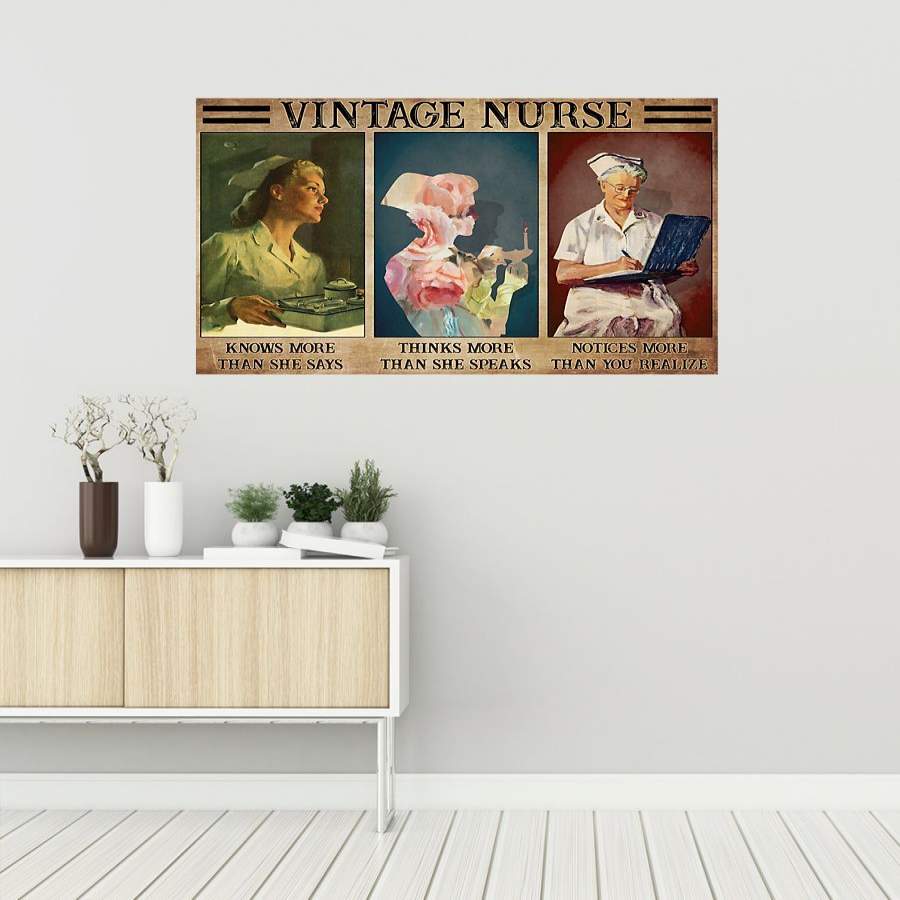 HAXZ2412 - Nurse - Vintage Nurse - Poster - Poster Art Design