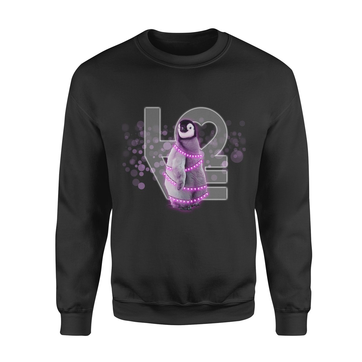 Penguin Purple Christmas Standard – Crew Neck Sweatshirt, Christmas Gift, Gift For Penguin Lover, Gift For You,