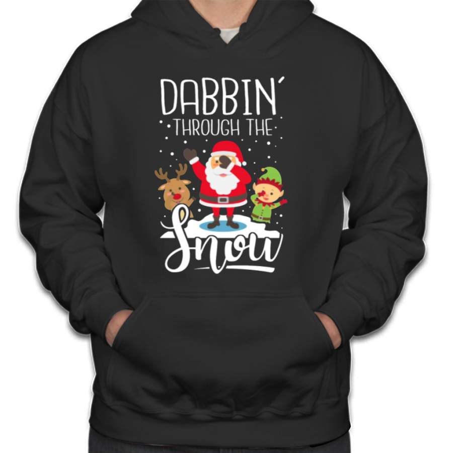 Dab Dabbing Santa Christmas Reindeer Elf Gift t shirt Hoodie