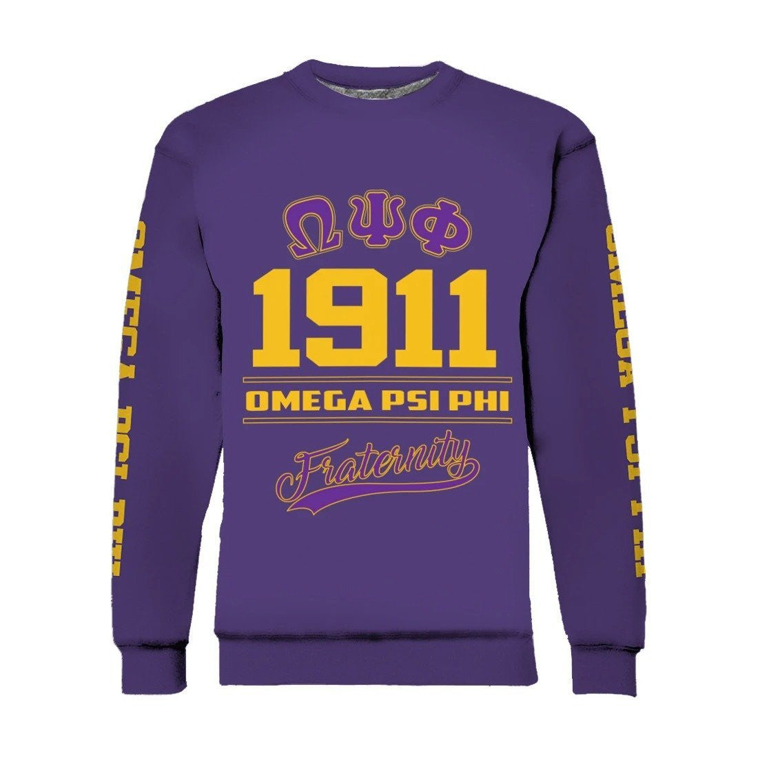 Fraternity Sweatshirt – Omega Psi Phi Ques Frat Crewneck Sweatshirt