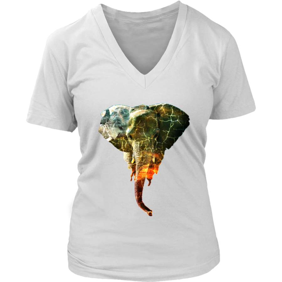 Thunder Elephan Women T-Shirt – Animal Face T-Shirt