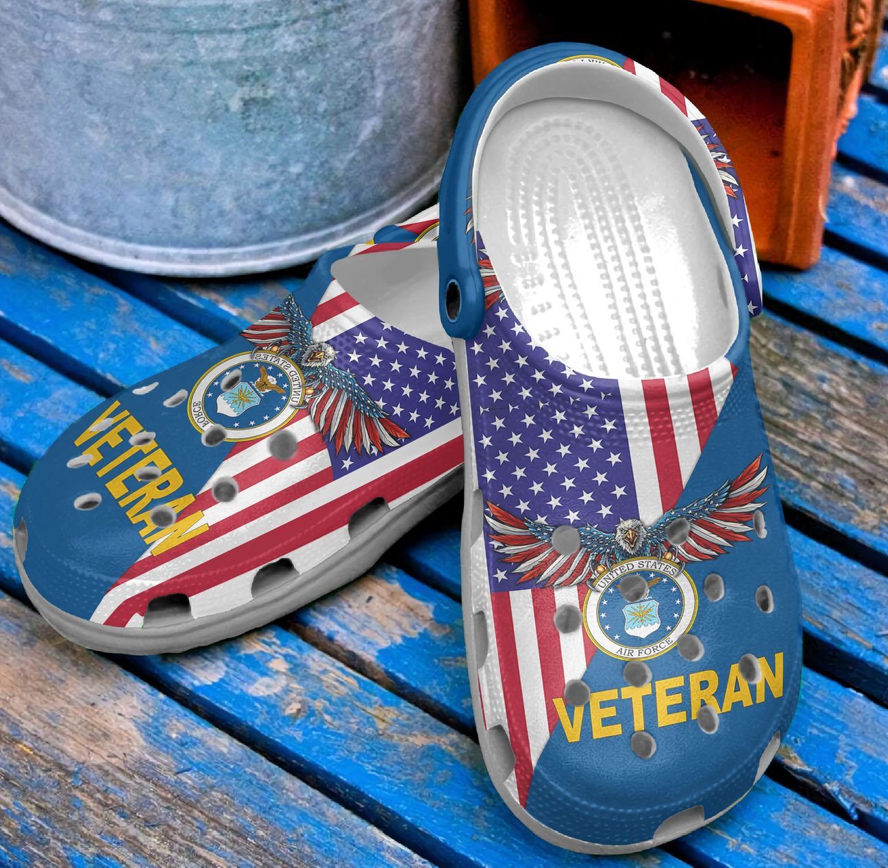 Veteran Personalized Clog, Custom Name, Text, Color, Number Fashion Style For Women, Men, Kid, Print 3D Proud Veteran