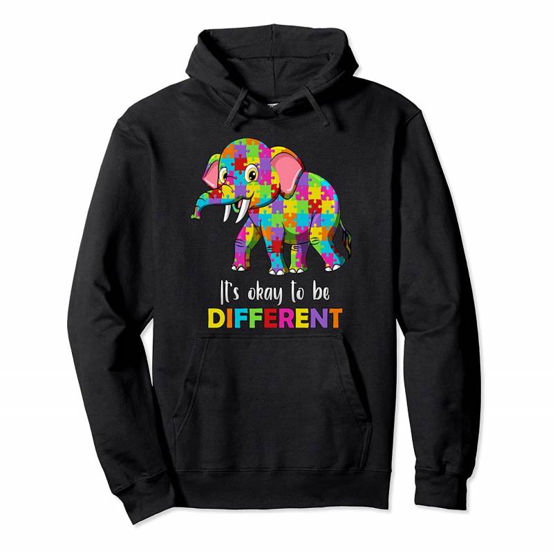 Autism Awareness Elephant Puzzle Pullover Hoodie