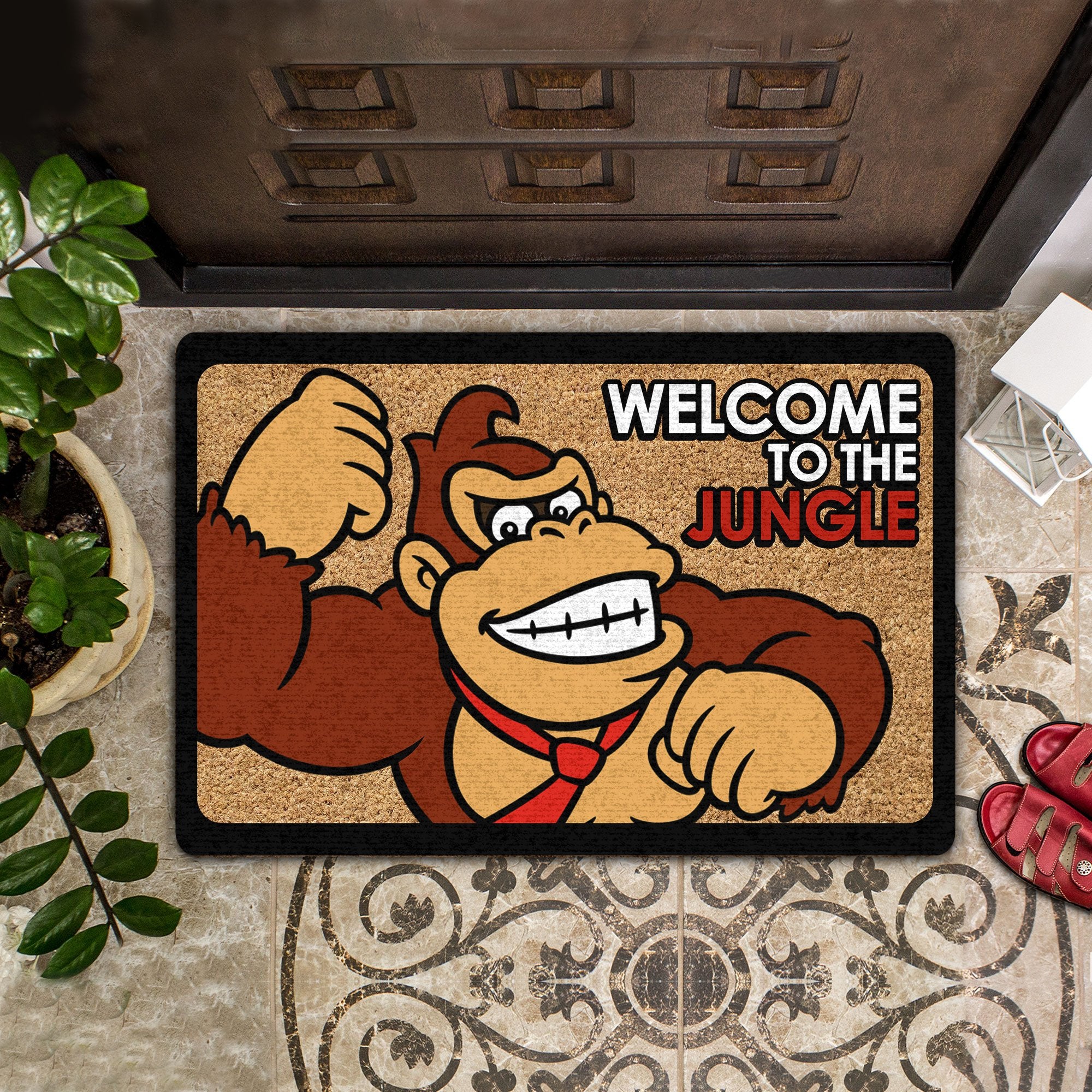 Welcome To The Jungle Coir Pattern All Over Printing Doormat Pre2011