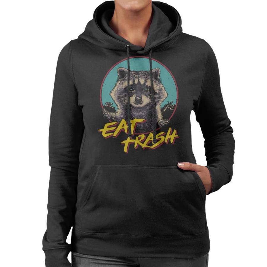 Eat Trash Panda Raccoon Women’s Hooded Sweatshirt